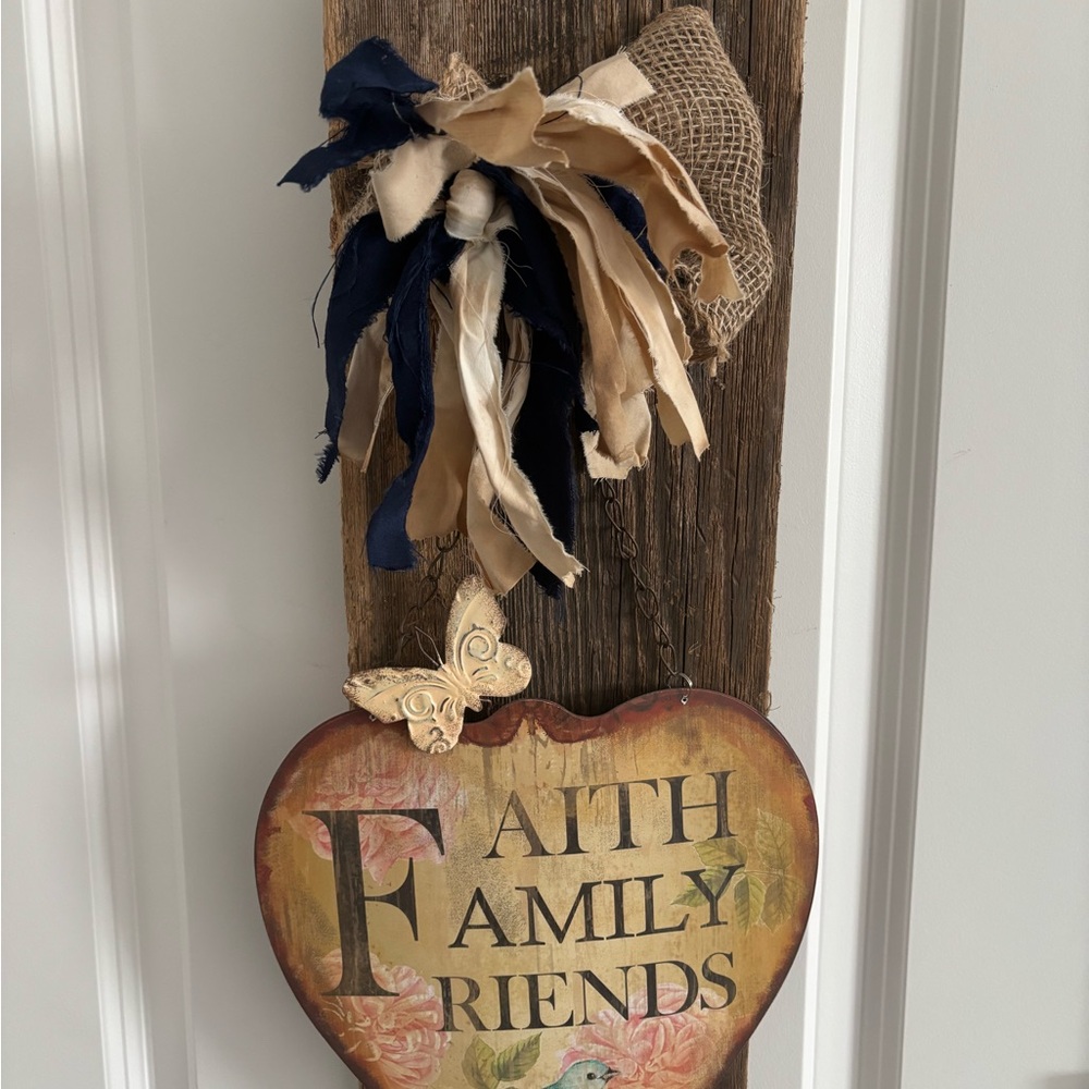 Primitive Barn Farmhouse Bird Faith Family Friend Decor Butterfly Final Sale